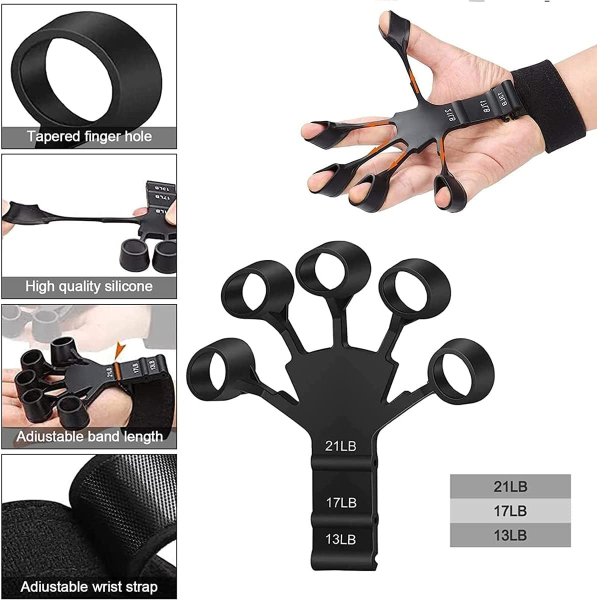 Explosion Silicone 5 Finger Exerciser Finger Strengthener