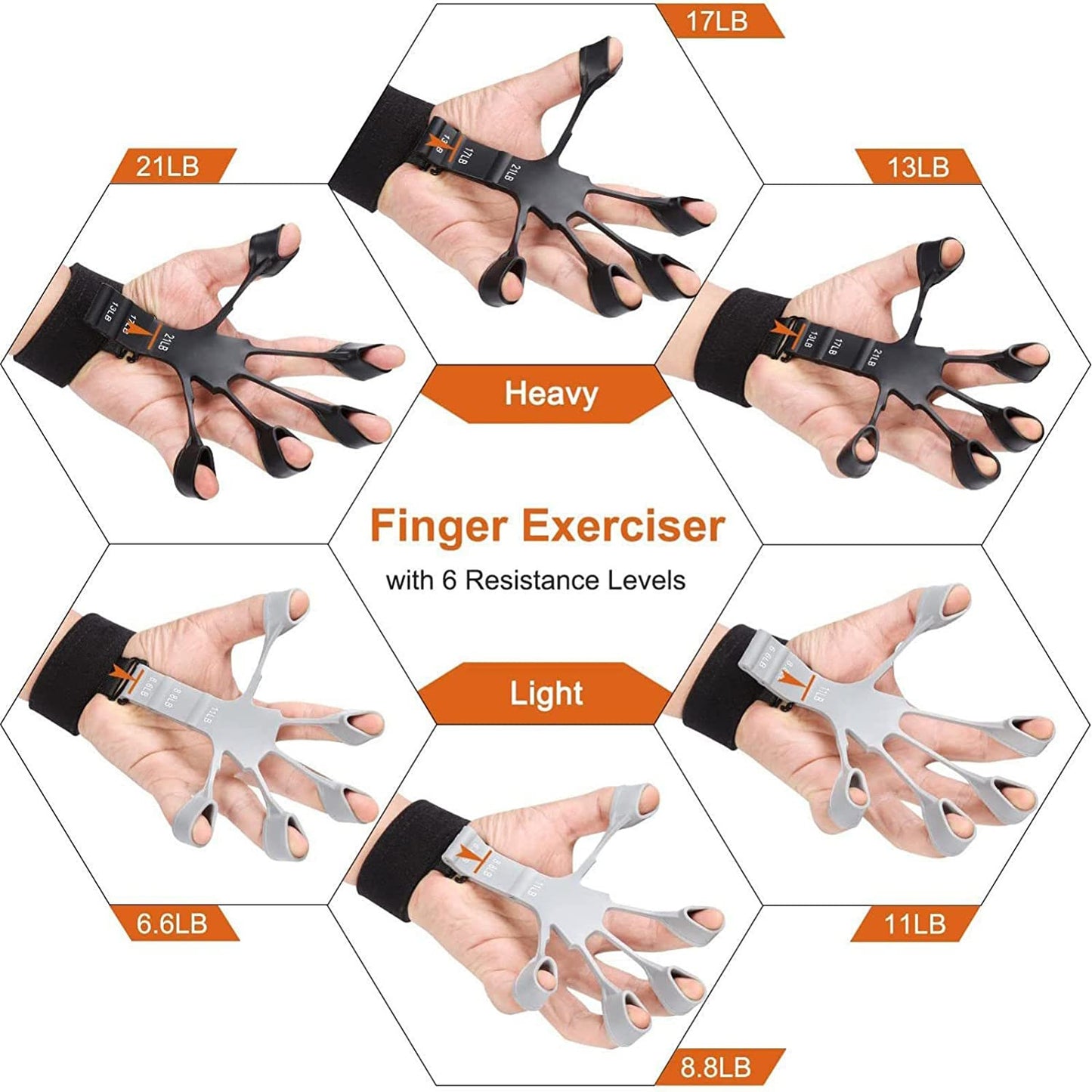 Explosion Silicone 5 Finger Exerciser Finger Strengthener