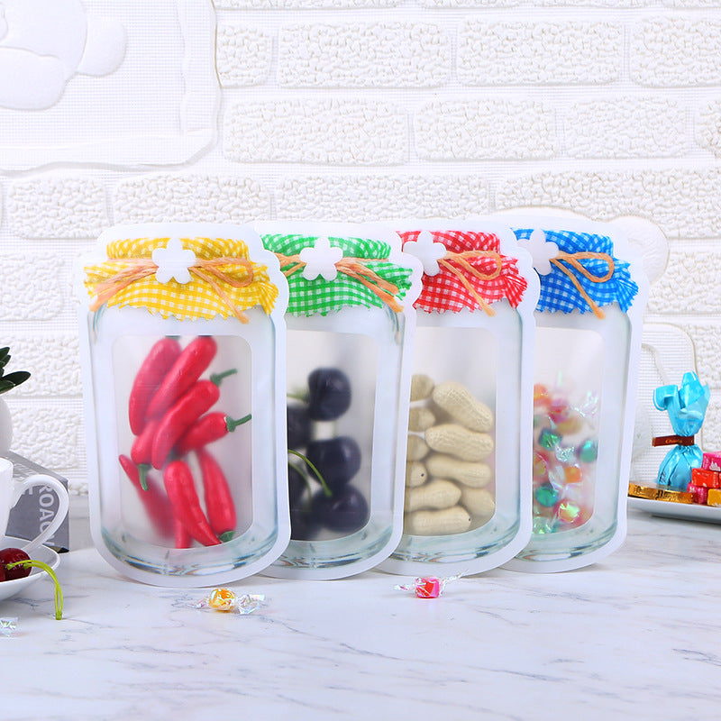 Special-shaped fresh-keeping bag frosted snack food self-sealing packaging Mason bag