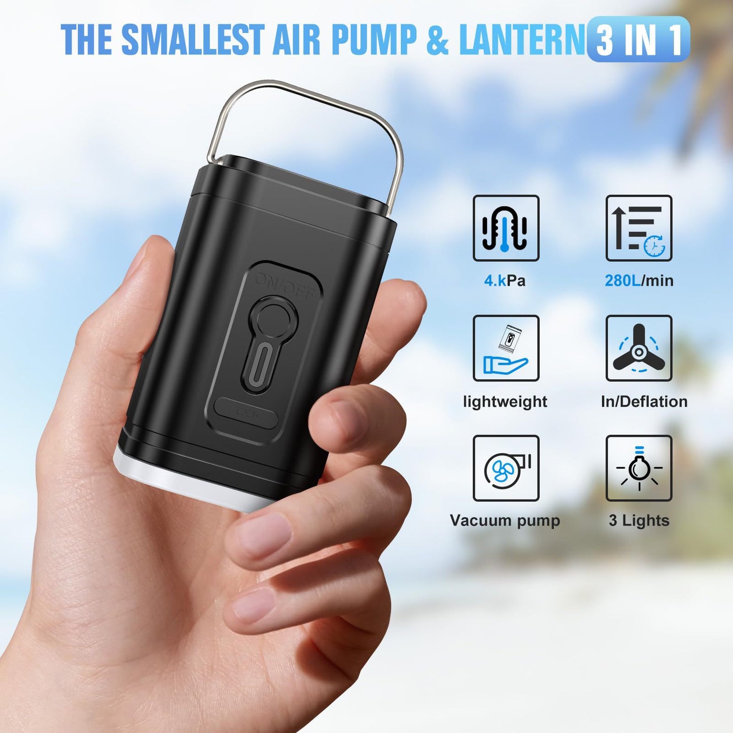 Household electric air pump small fast pumping and charging dual-purpose suction pump wireless outdoor lithium battery air pump