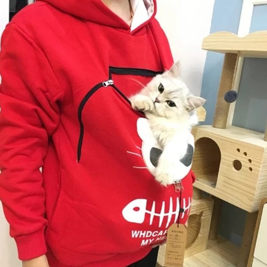 Hot Style Ladies Cat Print Sweatshirt Cat Nest Top