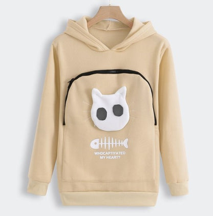Hot Style Ladies Cat Print Sweatshirt Cat Nest Top