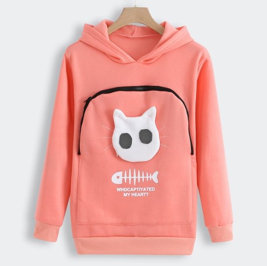 Hot Style Ladies Cat Print Sweatshirt Cat Nest Top