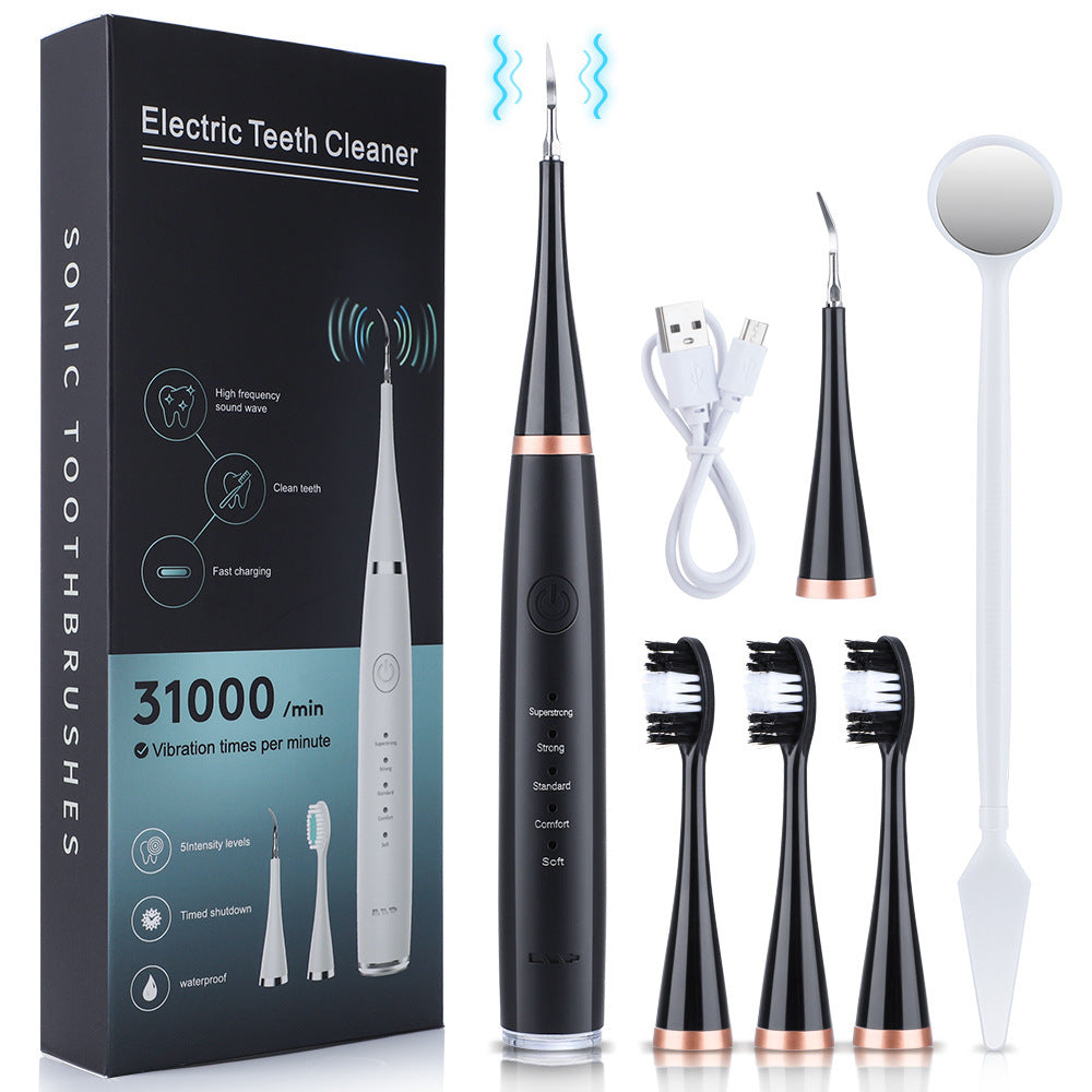 5-speed high-frequency vibration tooth cleaner USB electric toothbrush