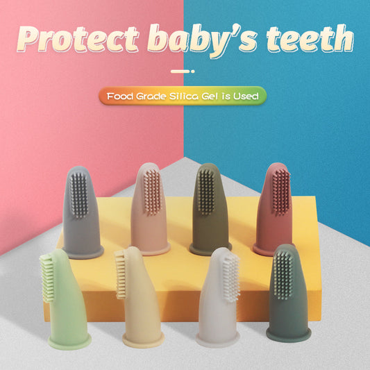 Baby finger toothbrush food grade silicone toothbrush set