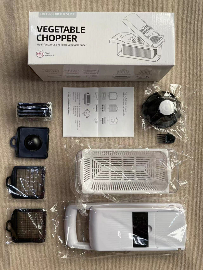 Multi-functional vegetable cutting artifact home peeling potato shreds shredded diced kitchen shredded radish grater slicer slicer