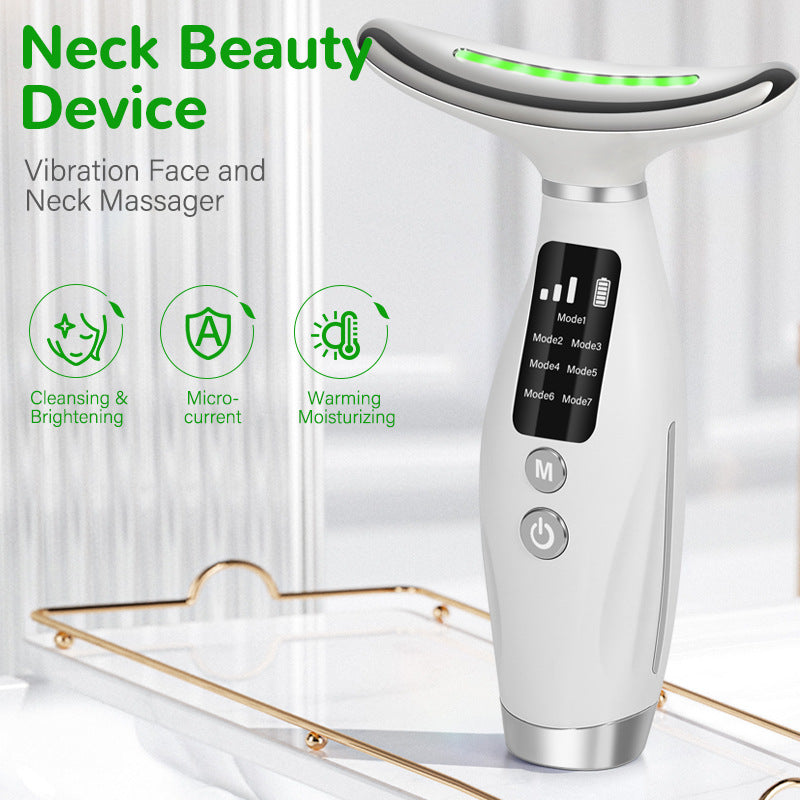 Cross-border beauty neck instrument neck beauty instrument neck wrinkle instrument micro-current neck and face dual-use law lines neck wrinkle massage instrument