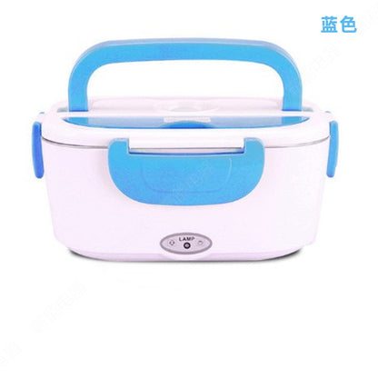 Stainless steel electric heating lunch box water-free office workers heat preservation self-heating electric heating dishes 60 watts pluggable lunch box