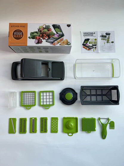 Multi-functional vegetable cutting artifact home peeling potato shreds shredded diced kitchen shredded radish grater slicer slicer