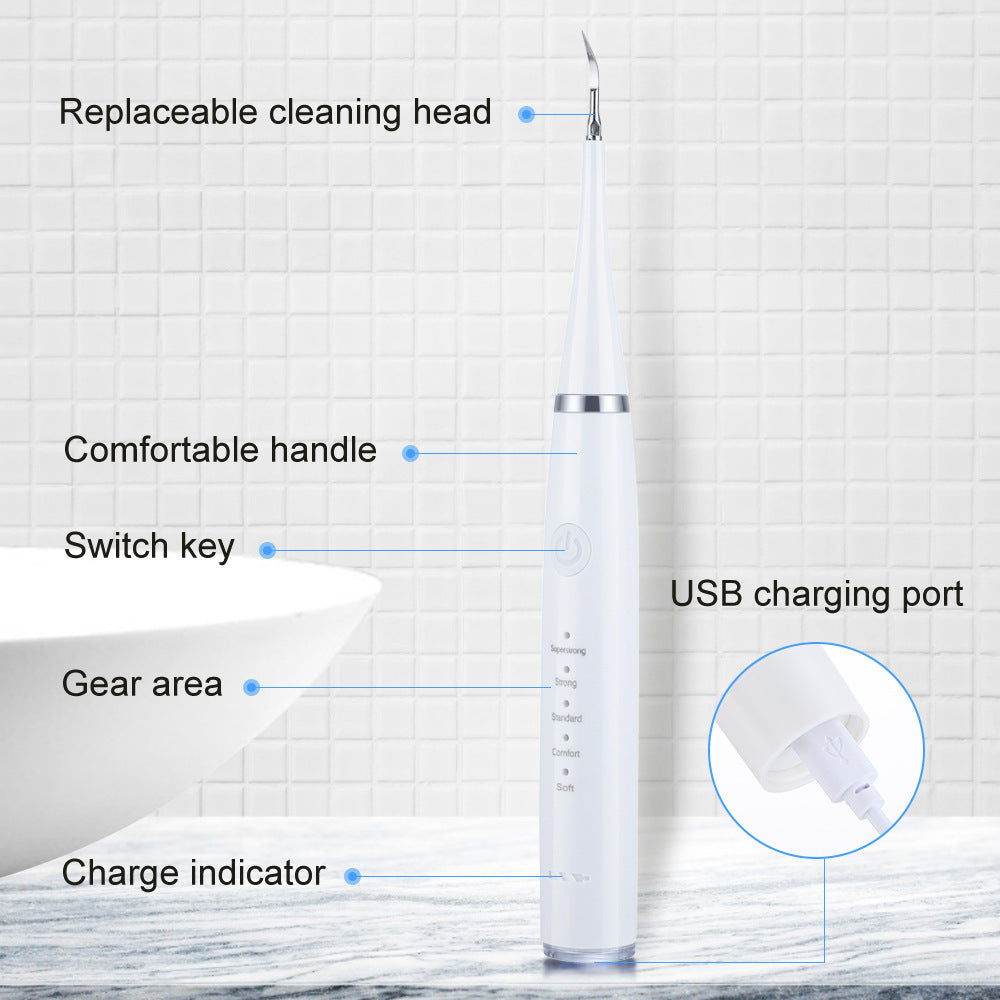 5-speed high-frequency vibration tooth cleaner USB electric toothbrush