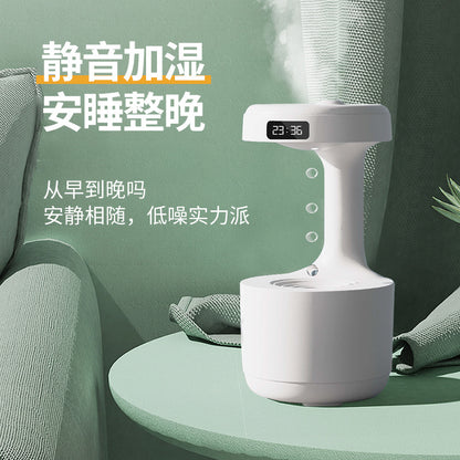 New anti-gravity humidifier desktop silent clock display suspended water droplets reverse flow creative humidifier gift