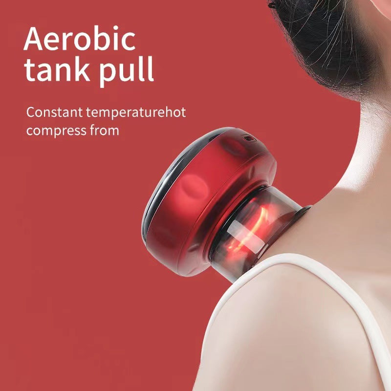 Cross-border intelligent vacuum cupping, electric breathing heating scraping instrument, meridian dredging and suction instrument massager