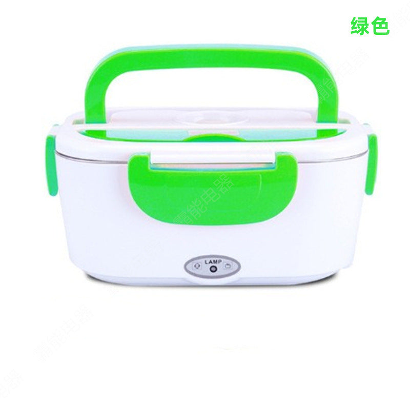 Stainless steel electric heating lunch box water-free office workers heat preservation self-heating electric heating dishes 60 watts pluggable lunch box