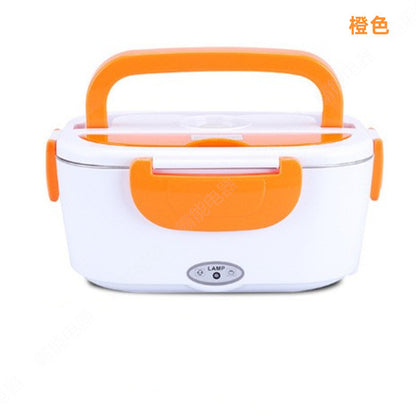 Stainless steel electric heating lunch box water-free office workers heat preservation self-heating electric heating dishes 60 watts pluggable lunch box