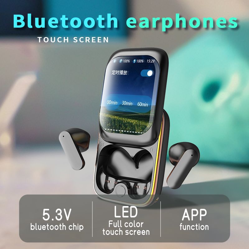 New G9 Sliding Color Screen Bluetooth Headset Cross-border Hot-selling Ultra-long Battery Life Wireless TWS High-definition Noise Reduction Quality