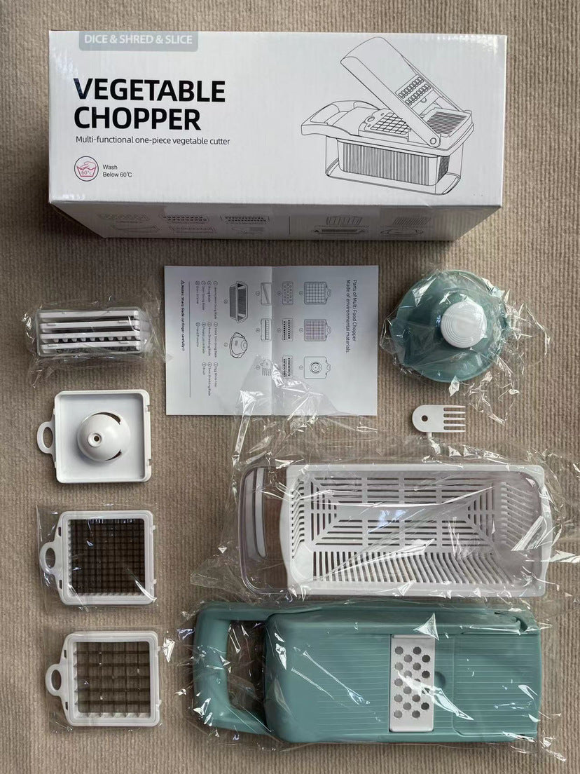 Multi-functional vegetable cutting artifact home peeling potato shreds shredded diced kitchen shredded radish grater slicer slicer