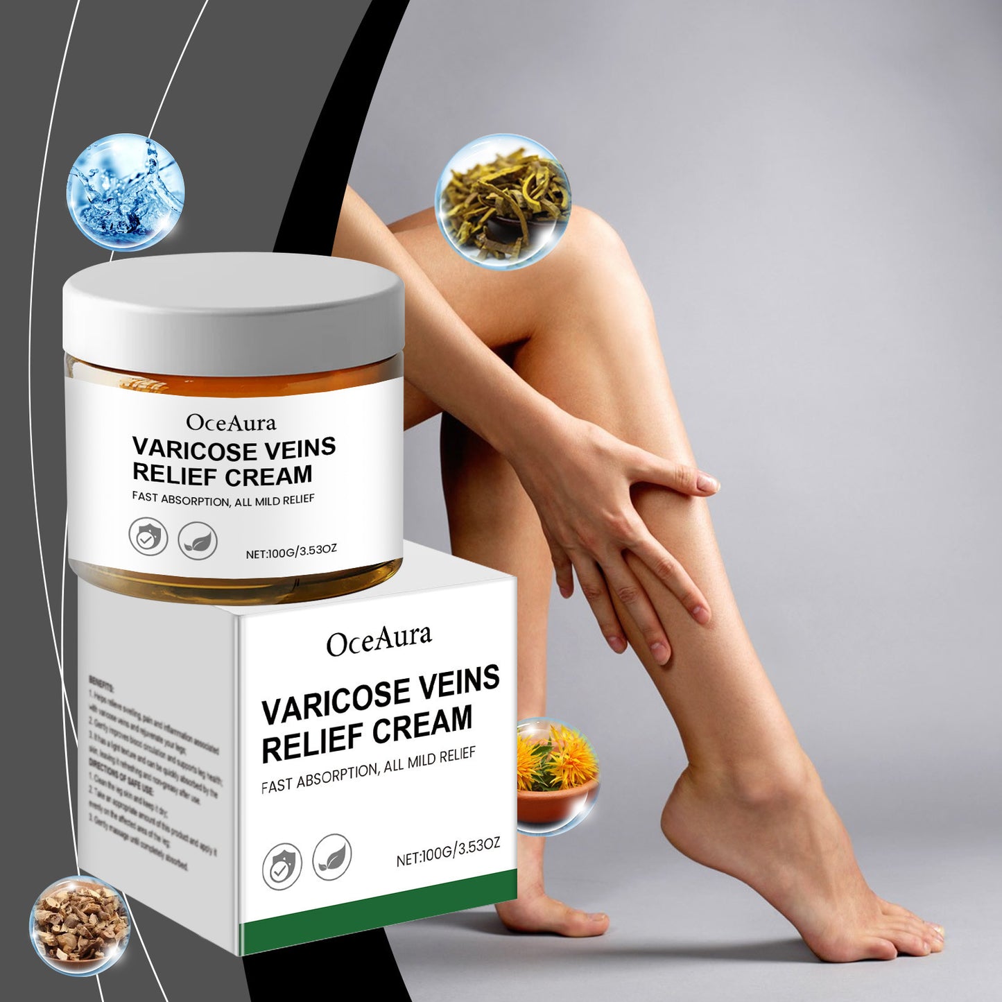 OCEAURA Leg Care Cream Gentle repair leg daily massage external application care cream