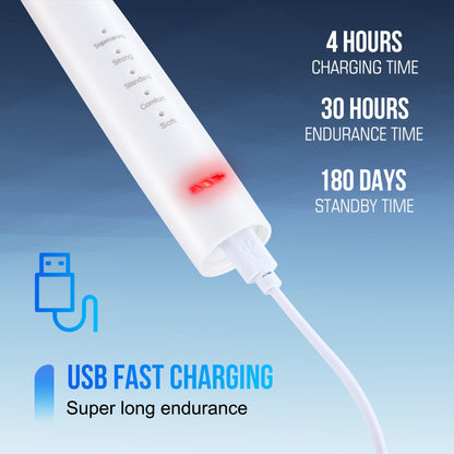 5-speed high-frequency vibration tooth cleaner USB electric toothbrush