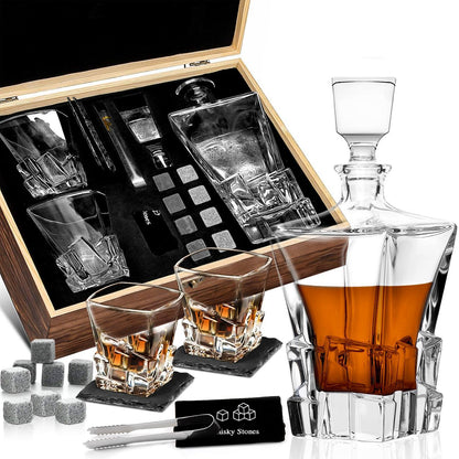 Whiskey wine set wooden box set gift