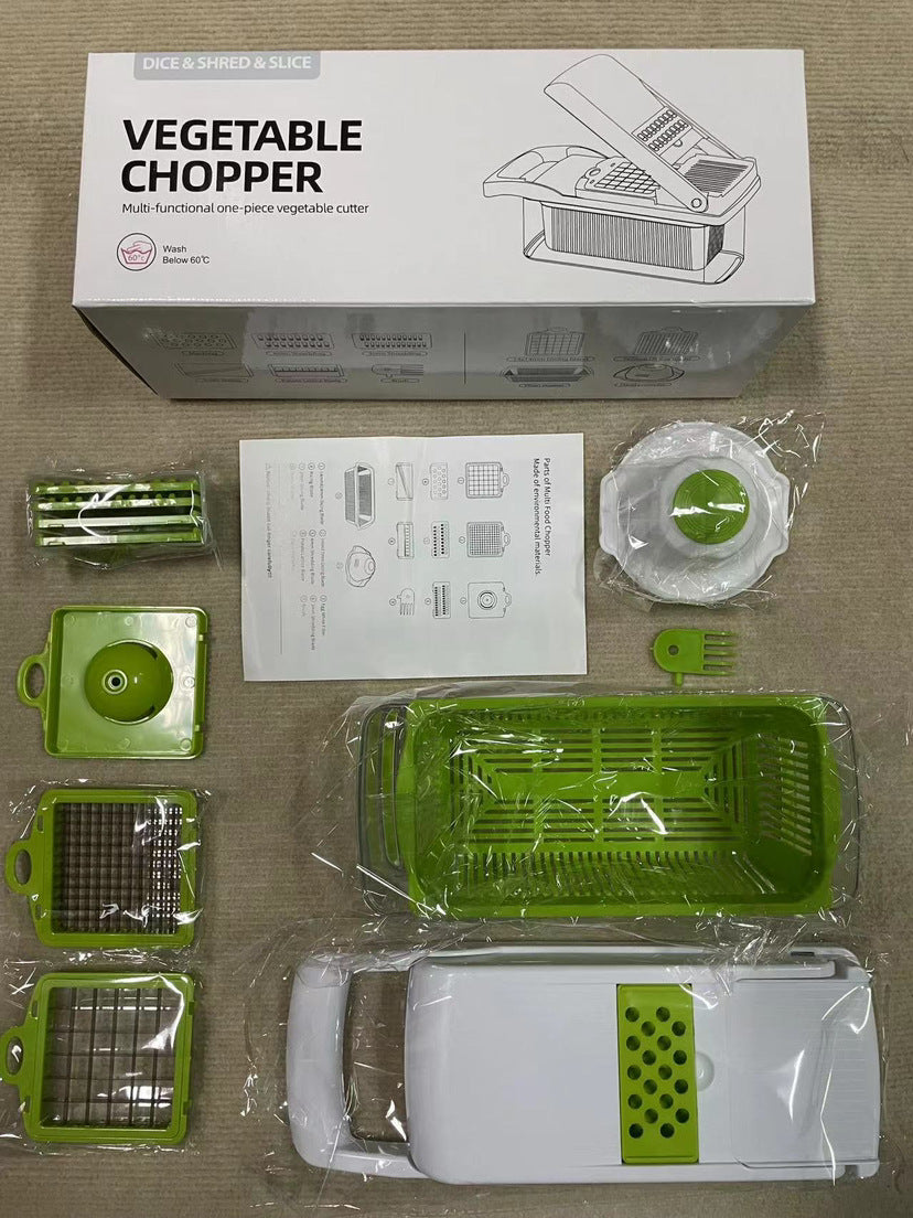 Multi-functional vegetable cutting artifact home peeling potato shreds shredded diced kitchen shredded radish grater slicer slicer