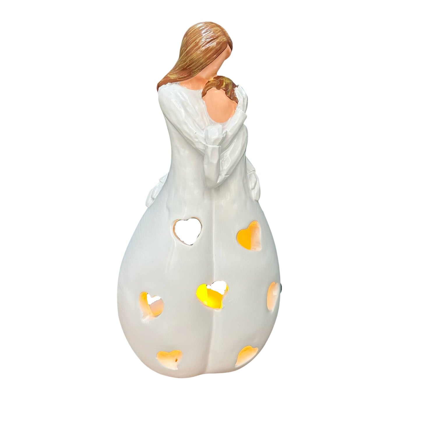 Hug candlesticks LED luminous family love mother and daughter Mother's Day resin home decoration hundreds of pieces festival