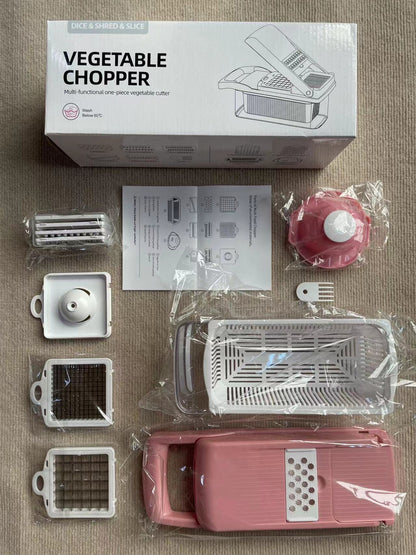 Multi-functional vegetable cutting artifact home peeling potato shreds shredded diced kitchen shredded radish grater slicer slicer