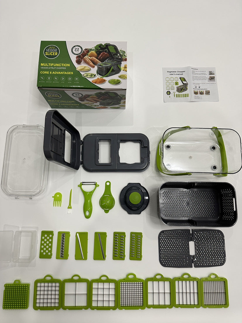 Multi-functional vegetable cutting artifact home peeling potato shreds shredded diced kitchen shredded radish grater slicer slicer