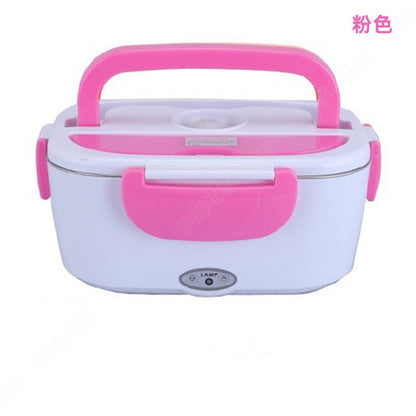 Stainless steel electric heating lunch box water-free office workers heat preservation self-heating electric heating dishes 60 watts pluggable lunch box