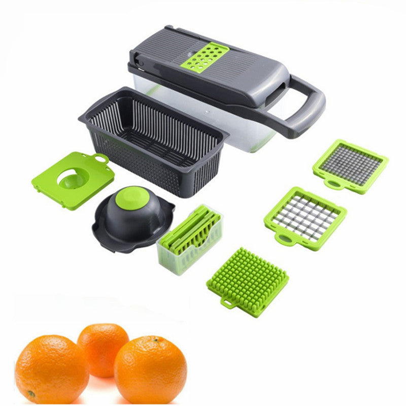 Multi-functional vegetable cutting artifact home peeling potato shreds shredded diced kitchen shredded radish grater slicer slicer