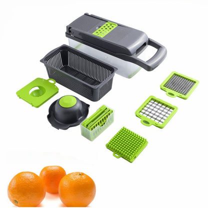 Multi-functional vegetable cutting artifact home peeling potato shreds shredded diced kitchen shredded radish grater slicer slicer