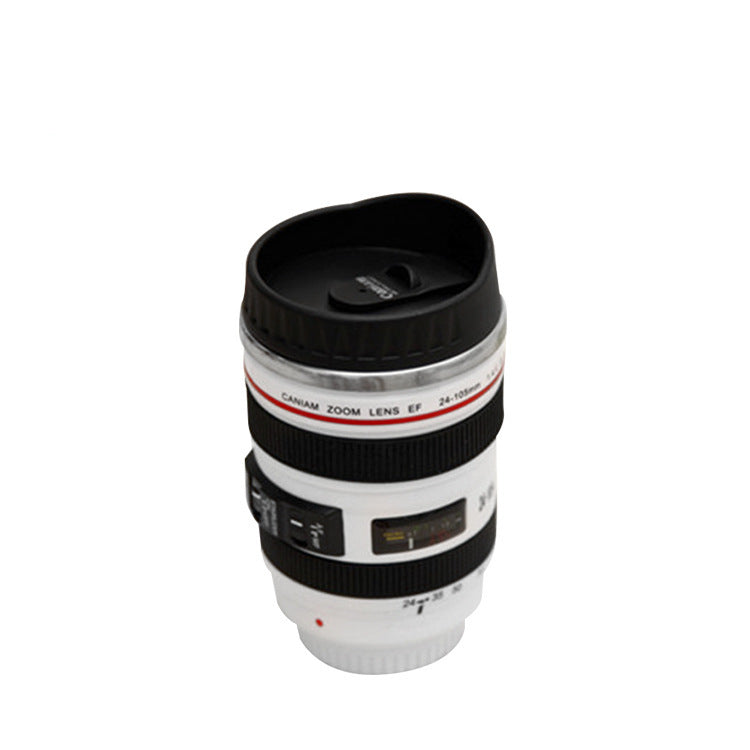 Creative SLR lens cup stainless steel water cup male and female student personality cup internet celebrity cup office coffee cup